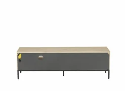 Tv-meubel Nomade 150cm - eik massief & fineer & decor - naturel