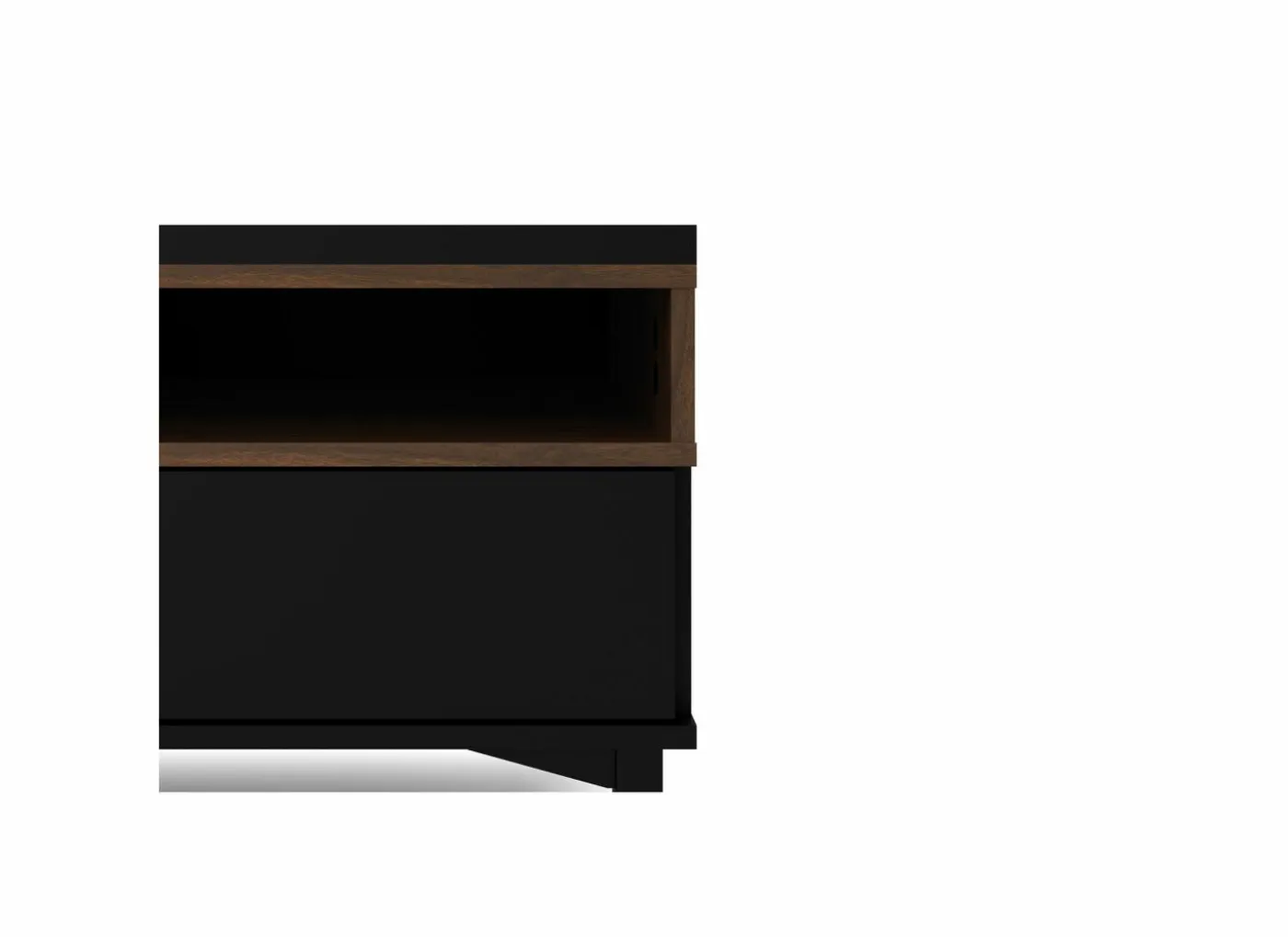 Tv-meubel Roomers 156cm - decor - zwart & walnoot
