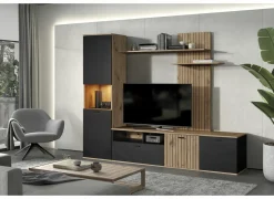 Tv-wandmeubel Silver 235cm - decor - naturel
