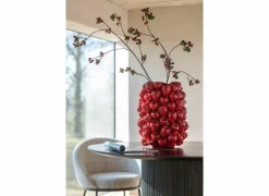 Vaas Berry Relief H45cm - stoneware - kerstrood