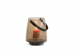 Vaas H28cm - glas - mocha