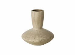 Vaas Oasis H18cm - stoneware - bruin