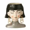 Vaas Pied-De-Poule Margo H22,3cm - keramiek - multicolor