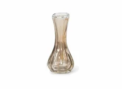 Vaas Ø5x13cm - glas - bruin