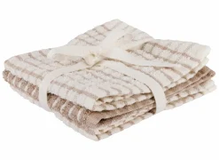 Vaatdoek Stoff 17x17cm - katoen - zand set van 3