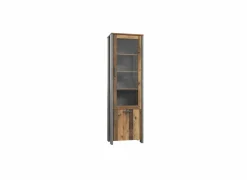 Vitrinekast Clif 62cm - decor - old wood & beton