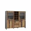 Vitrinekast Clif 151cm - decor - old wood & beton