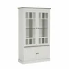 Vitrinekast 122cm - decor - lariks & bruine eik