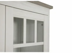 Vitrinekast 122cm - decor - lariks & bruine eik