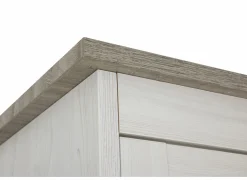 Vitrinekast 122cm - decor - lariks & bruine eik
