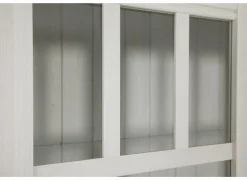 Vitrinekast 122cm - decor - lariks & bruine eik