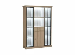 Vitrinekast 145cm - decor - natuurlijke olm