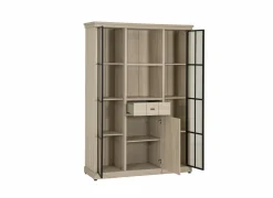 Vitrinekast 145cm - decor - natuurlijke olm