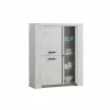 Vitrinekast Elvis 133cm - decor - white oak