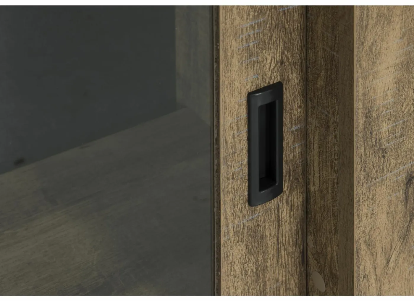 Vitrinekast Etienne 135cm - decor - industrial oak