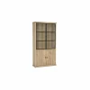 Vitrinekast Grimaldi 120,7cm - eik massief - naturel