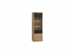 Vitrinekast Kaszimiro 63cm - decor - waterford eik  & zwart