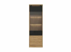 Vitrinekast Kaszimiro 63cm - decor - waterford eik & zwart