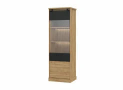 Vitrinekast Kaszimiro 63cm - decor - waterford eik & zwart