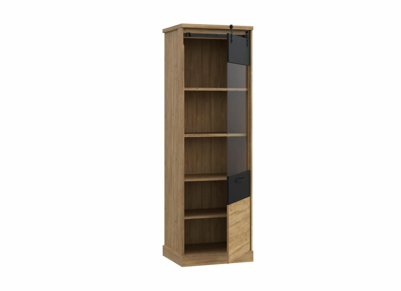 Vitrinekast Kaszimiro 63cm - decor - waterford eik & zwart