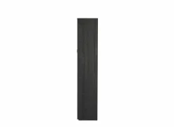 Vitrinekast Mauri 116,5cm - eik massief - zwart met verlichting