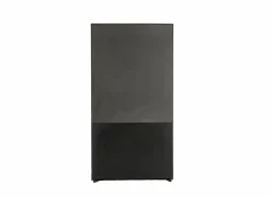 Vitrinekast Mauri 116,5cm - eik massief - zwart met verlichting