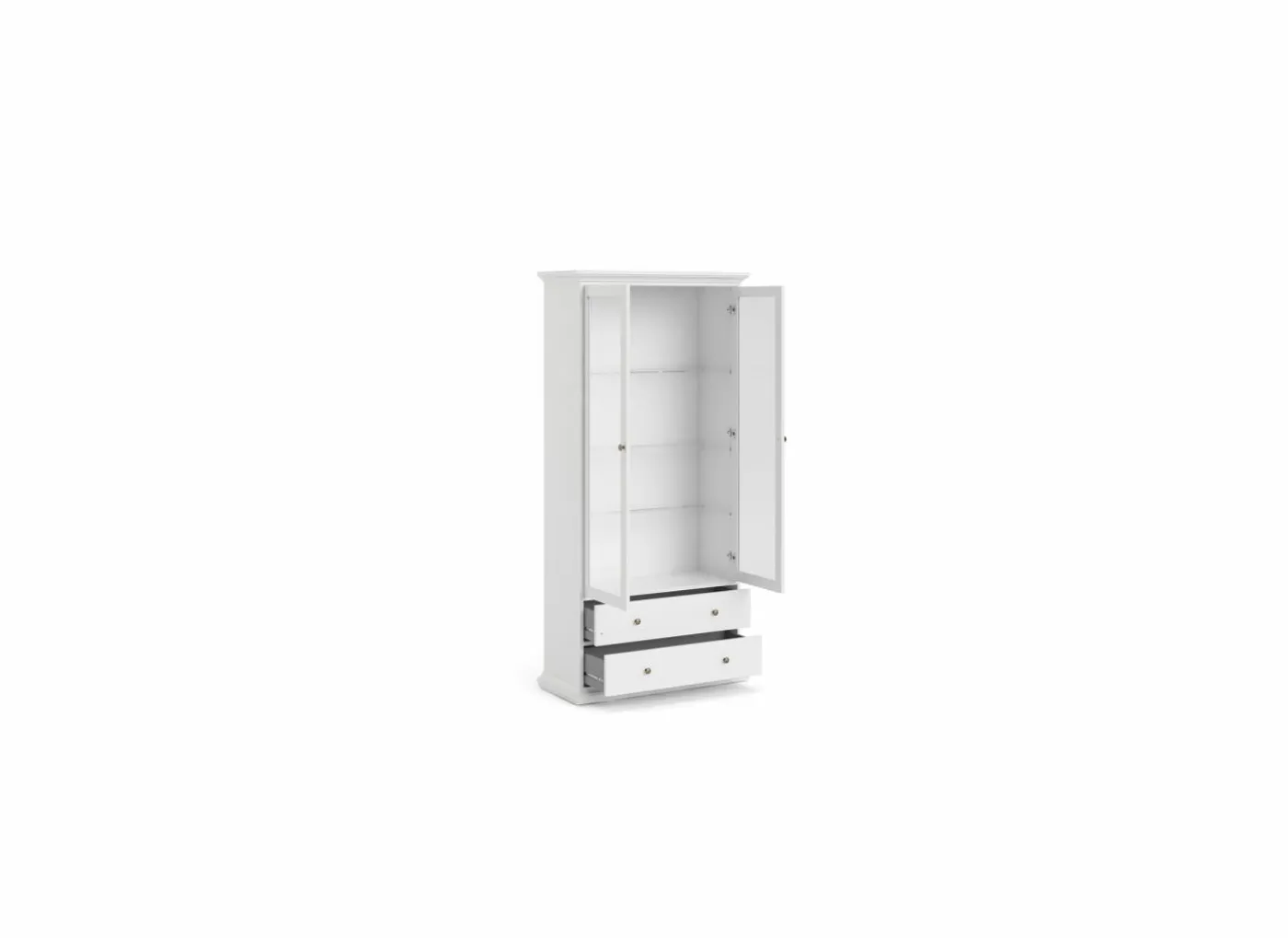 Vitrinekast Paris 96cm - decor - wit