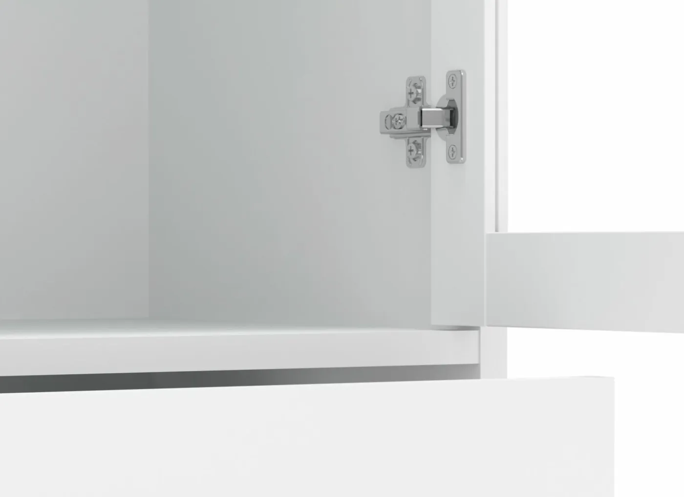 Vitrinekast Paris 96cm - decor - wit