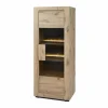 Vitrinekast Sacha 70cm - melamine - canyon oak & marble