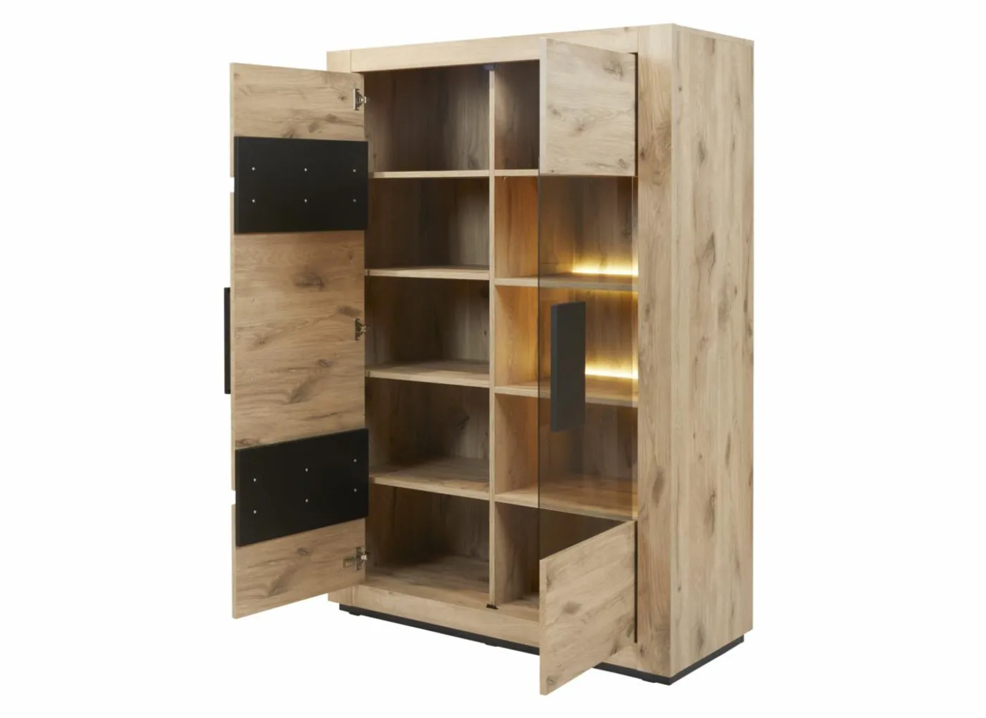 Vitrinekast Sanmarino 120cm - melamine - canyon oak