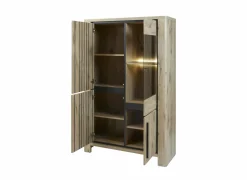 Vitrinekast Santos 120cm - decor - canyon oak
