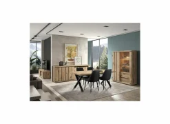 Vitrinekast Stefan 130cm - decor - canyon oak