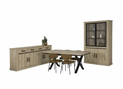 Vitrinekast Tibo 135cm - decor - French oak