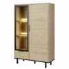 Vitrinekast Toby 120cm - melamine - castella oak