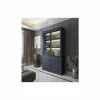 Vitrinekast Valencia 124cm - melamine - zwarte eik
