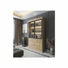 Vitrinekast Valencia 124cm - melamine - lichte eik