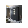 Vitrinekast Valencia 182cm - melamine - zwarte eik
