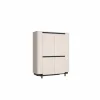 Vitrinekast Vodol 130cm - decor - zand & zwart