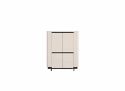 Vitrinekast Vodol 130cm - decor - zand & zwart