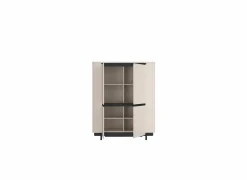 Vitrinekast Vodol 130cm - decor - zand & zwart