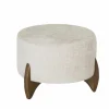 Voetenbank Arctic Ø51cm stof beige