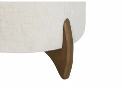 Voetenbank Arctic Ø51cm stof beige
