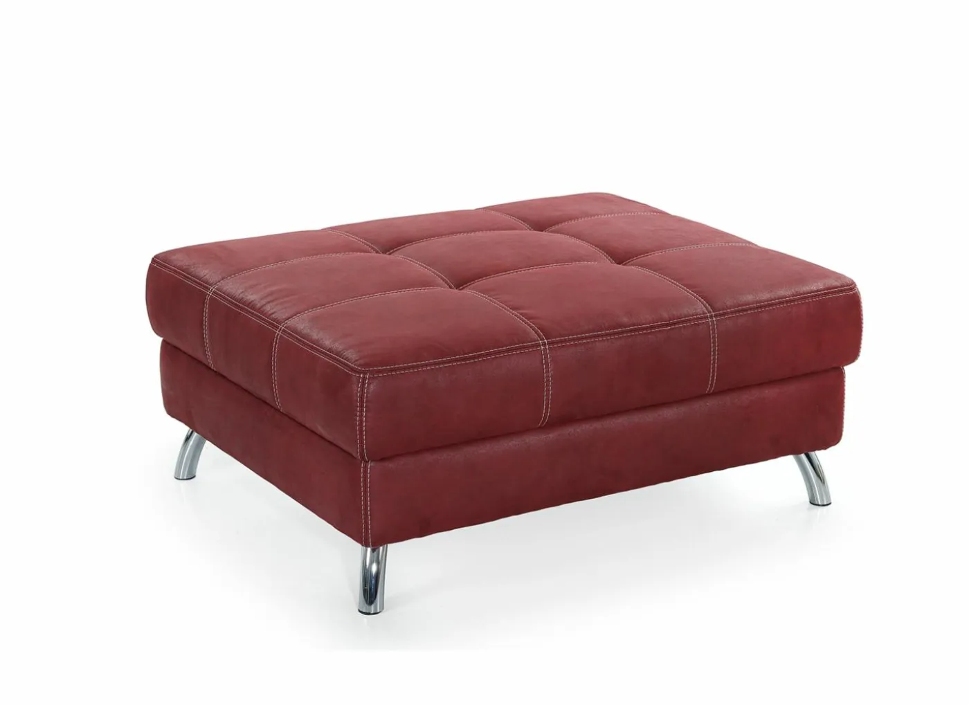 Voetenbank San Francisco 103x86cm stof rood