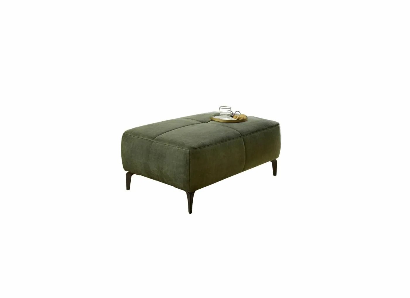 Voetenbank Saulo 114x81cm stof groen