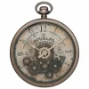 Wandklok Awa Ø27cm - kunststof & glas - bruin