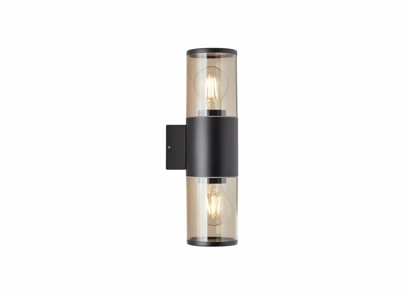 Wandlamp buiten Sergioro zwart 2x20W E27