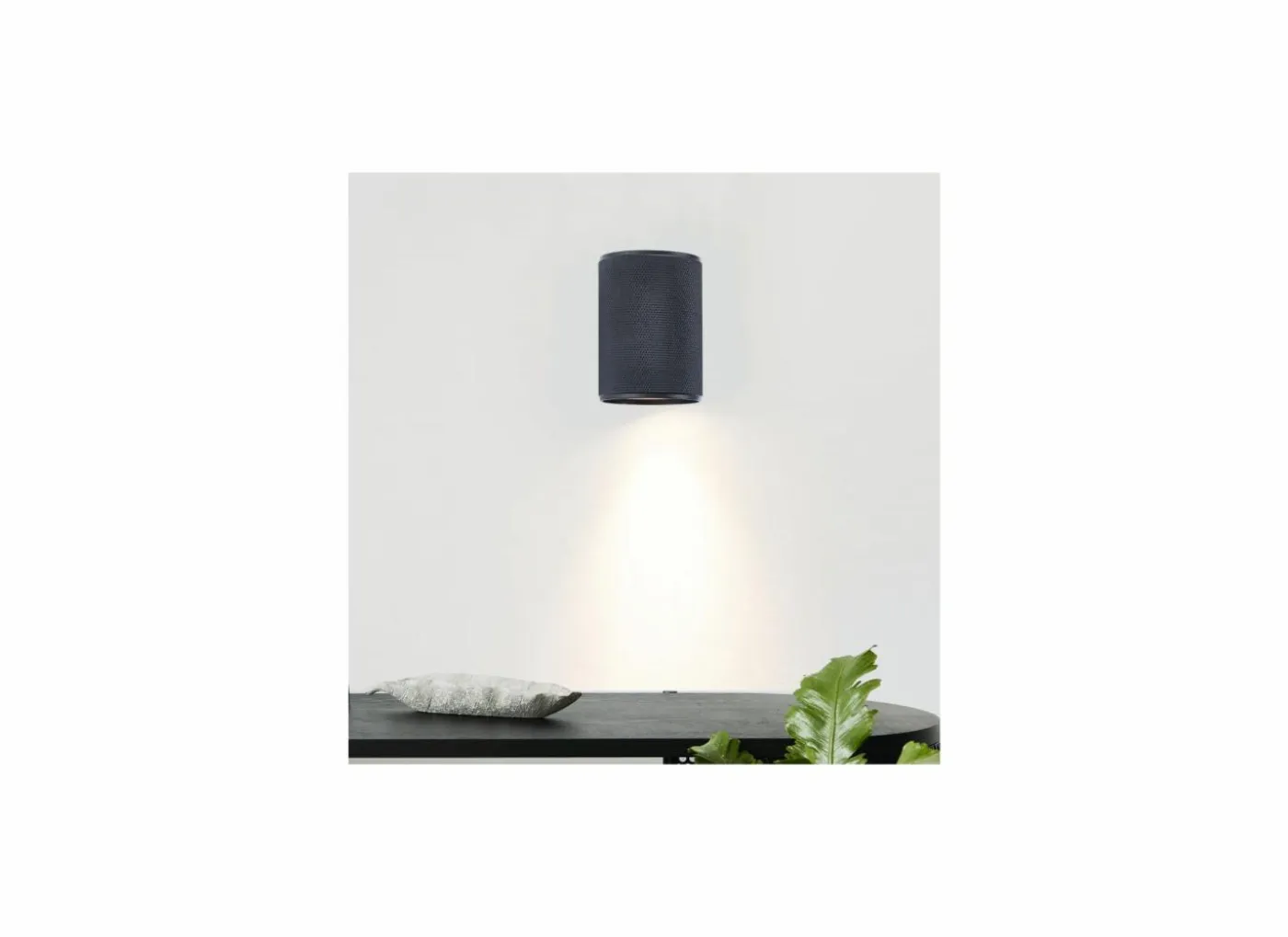 Wandlamp Marty zand zwart 5W GU10