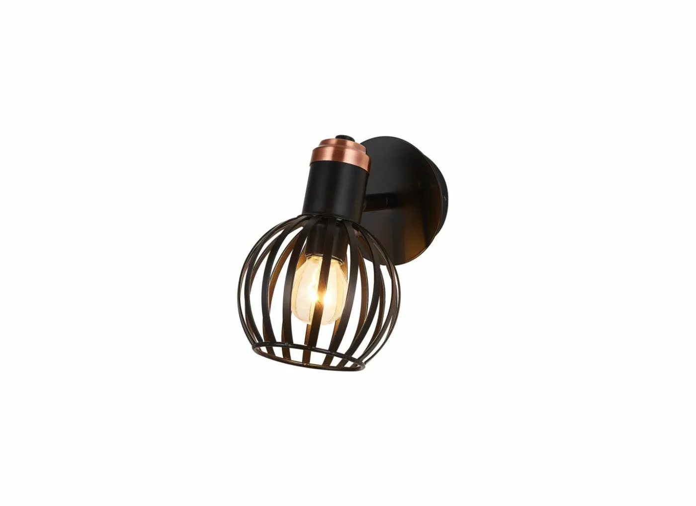 Wandlamp zwart 1x40W E14