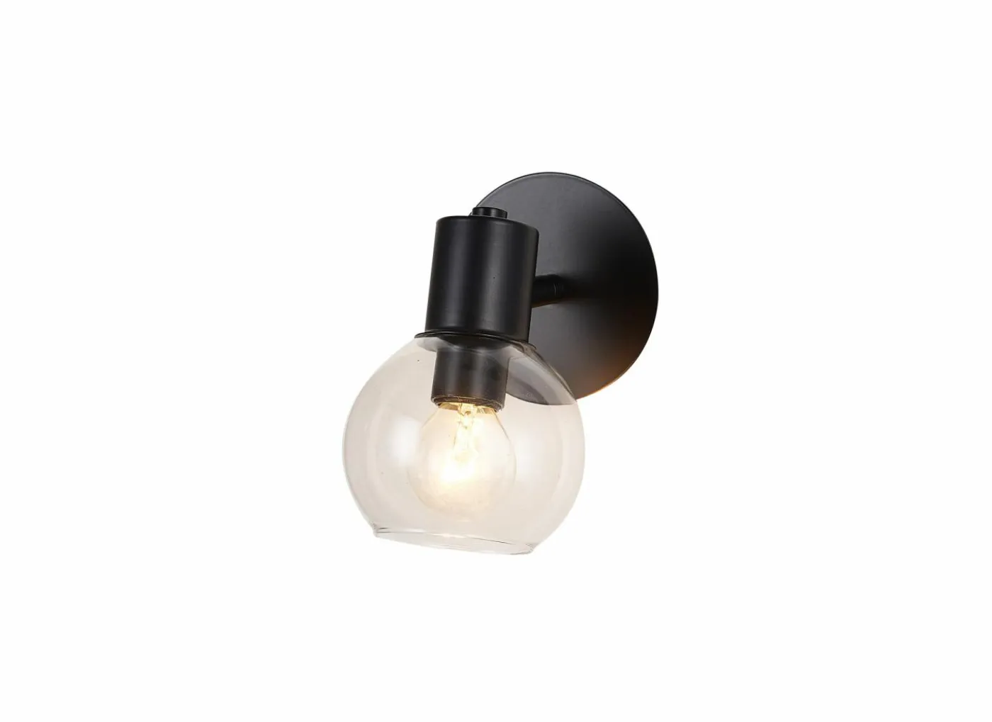 Wandlamp zwart 1x40W E14