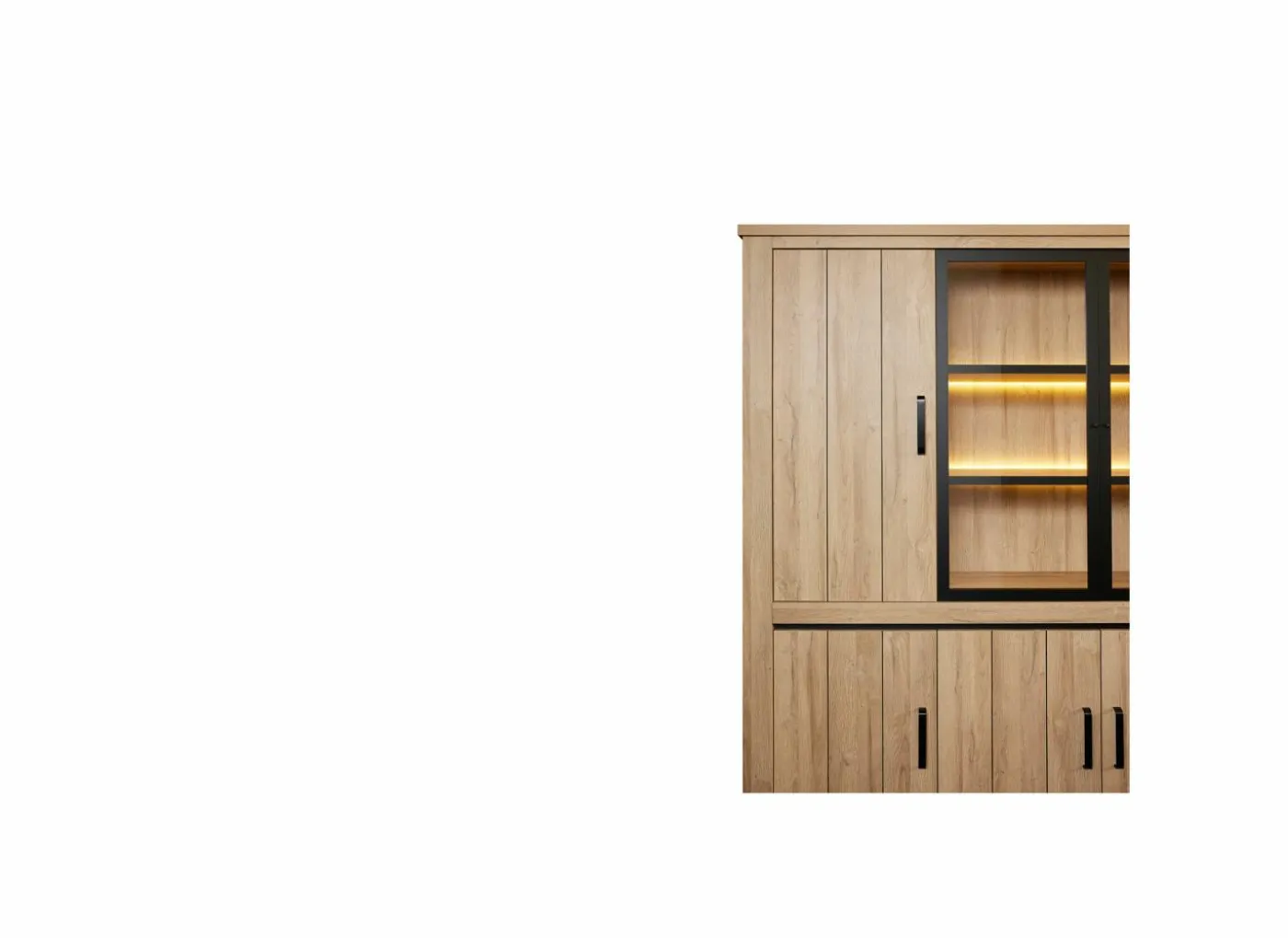 Wandmeubel Tibo 247cm - decor - French oak